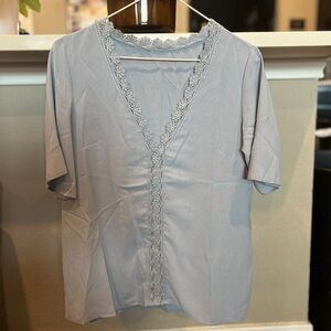 SHEIN blue blouse